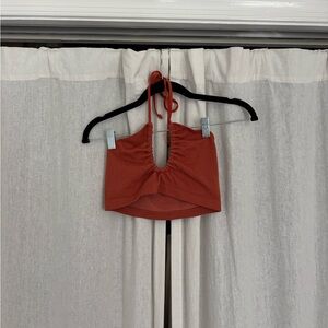 Urban Outfitters Rust Halter Crop Top